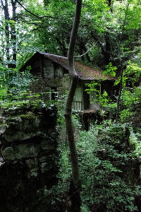 Casa abbandonata nel bosco del lago del Corlo