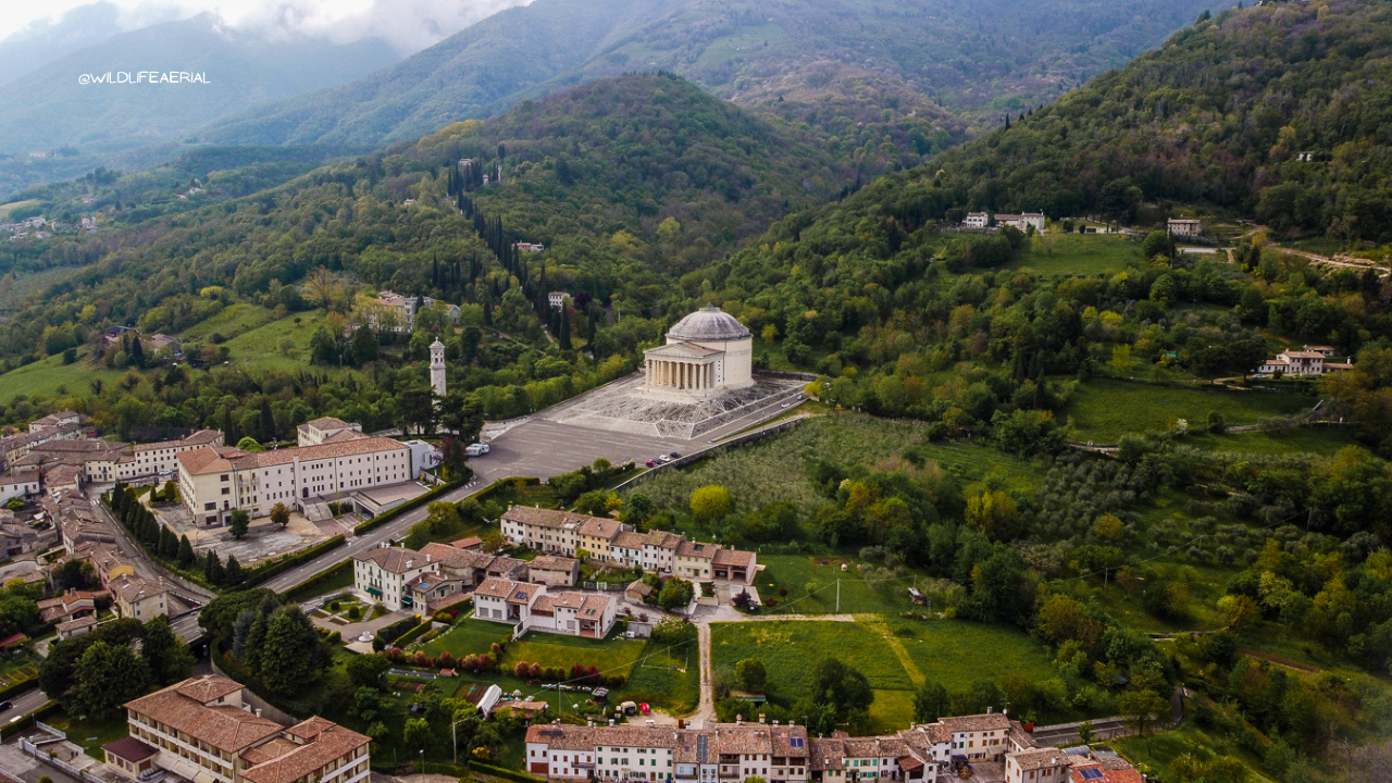 Tempio di Canova a Possagno visto dall'alto - Dji Mavic Mini - Wild Life Aerial