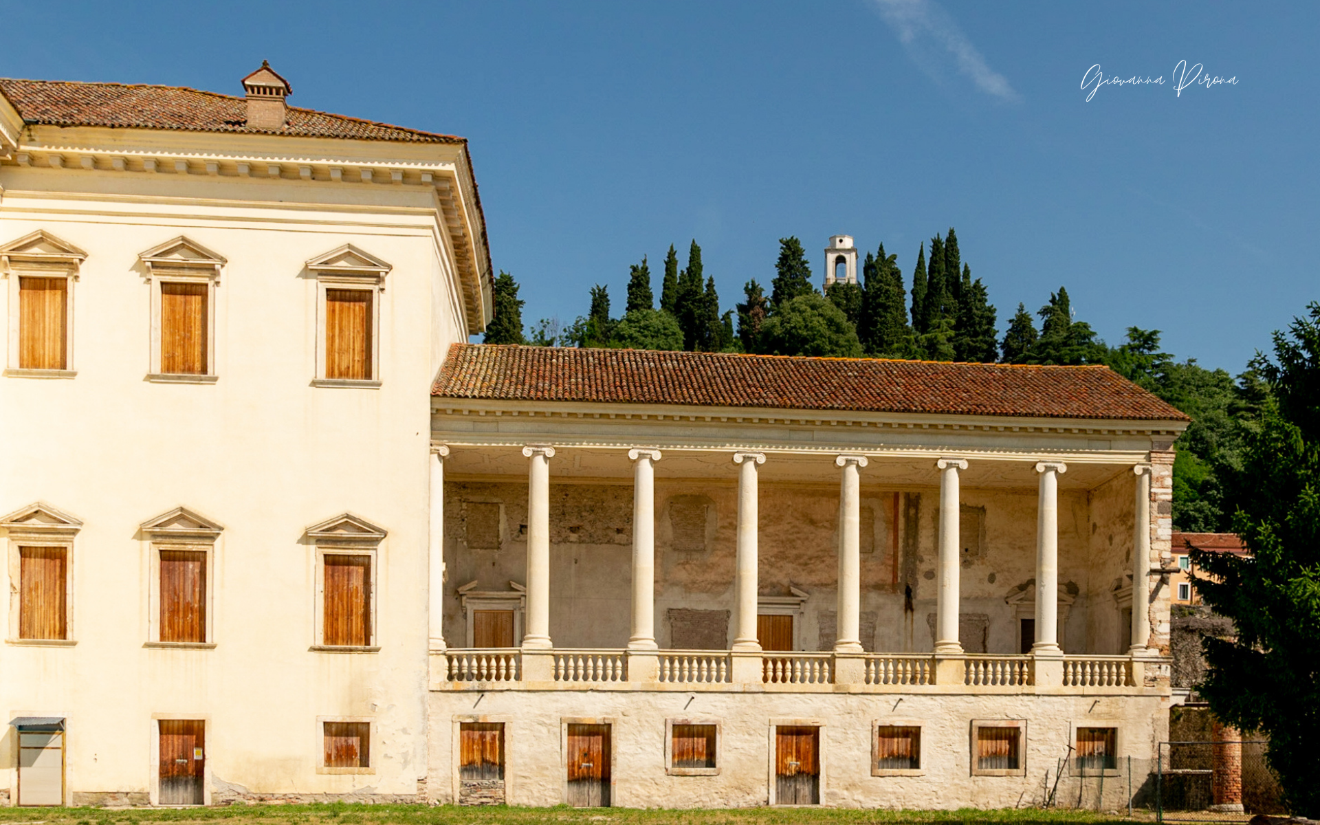 Loggia di Villa da Porto Barbaran a Montorso Vicentino