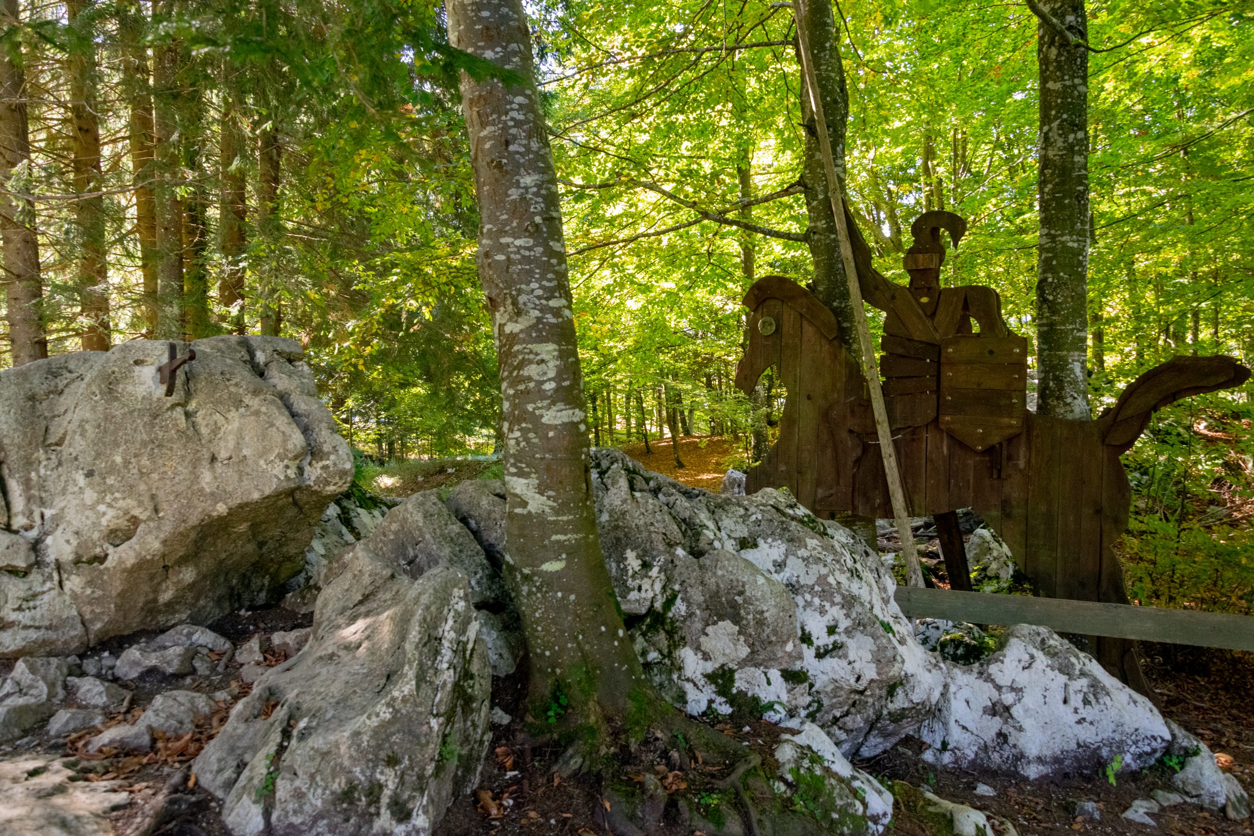 Spada nella roccia in Veneto: Percorso Excalibur