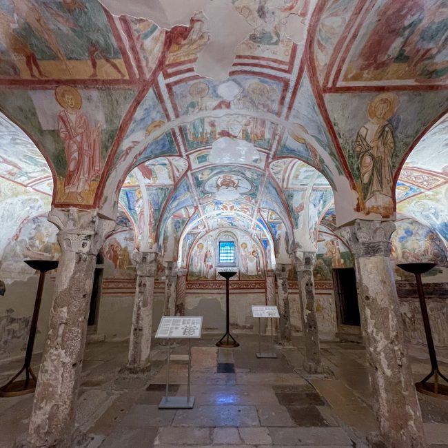 Cripta degli affreschi - Cripta degli scavi - interno Basilica patriarcale di Santa Maria Assunta - Aquileia - Cosa vedere ad Aquileia in un giorno