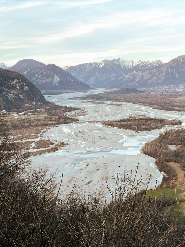 vista panoramica sul Tagliamento dal Monte di Ragogna